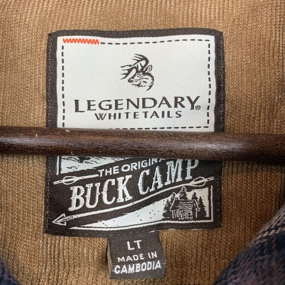 Legendary Whitetails Original Buck Camp Long Sleeve Flannel Button LT Large TALL - Picture 3 of 7